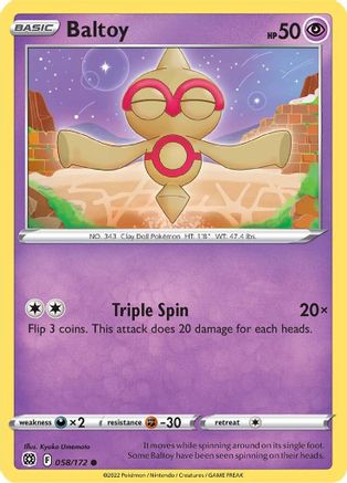 Baltoy 058/172 SWSH09 Brilliant Stars - Common