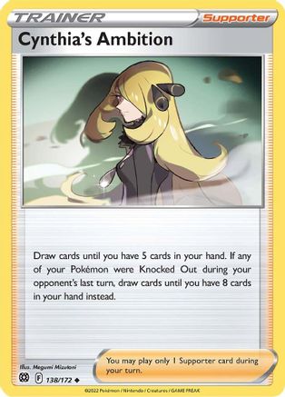 Cynthia's Ambition 138/172 - Reverse Holofoil SWSH09 Brilliant Stars - Uncommon
