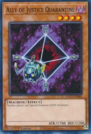 Ally of Justice Quarantine (HAC1-EN088) - Hidden Arsenal: Chapter 1 1st Edition