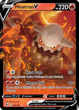 Heatran V 025/189 - Holofoil SWSH10 Astral Radiance - Ultra Rare