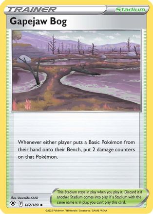 Gapejaw Bog 142/189 - Reverse Holofoil SWSH10 Astral Radiance - Uncommon