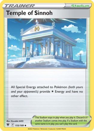 Temple of Sinnoh 155/189 - Reverse Holofoil SWSH10 Astral Radiance - Uncommon
