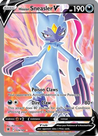 Hisuian Sneasler V (Full Art) 174/189 - Holofoil SWSH10 Astral Radiance - Ultra Rare