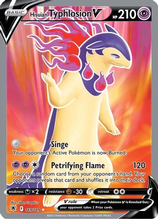 Hisuian Typhlosion V (Full Art) 169/189 - Holofoil SWSH10 Astral Radiance - Ultra Rare