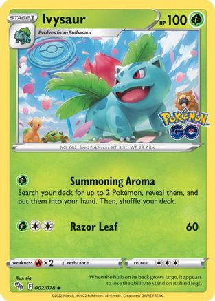 Ivysaur 002/078 Pokemon GO - Uncommon