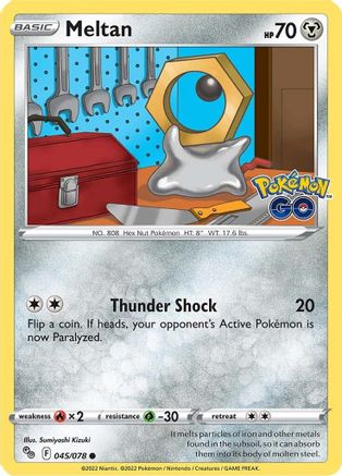 Meltan 045/078 - Reverse Holofoil Pokemon GO - Common