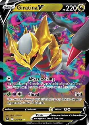 Giratina V 130/196 - Holofoil SWSH11 Lost Origin - Ultra Rare