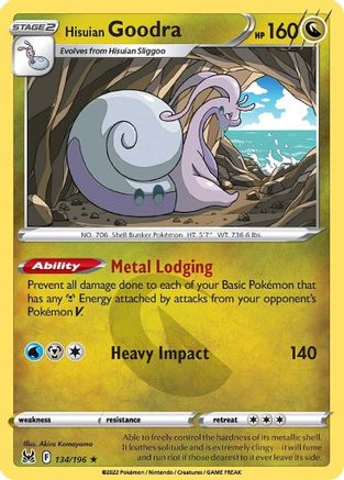 Hisuian Goodra 134/196 - Holofoil SWSH11 Lost Origin - Holo Rare