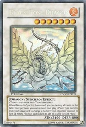 Black Rose Dragon (Ghost Rare) (CSOC-EN039) - Crossroads of Chaos 1st Edition