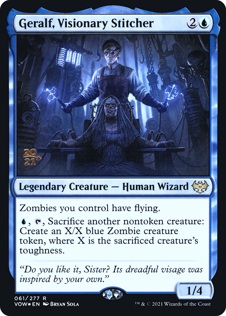 Geralf, Visionary Stitcher (PRE-61S) - Innistrad: Crimson Vow Promos Foil