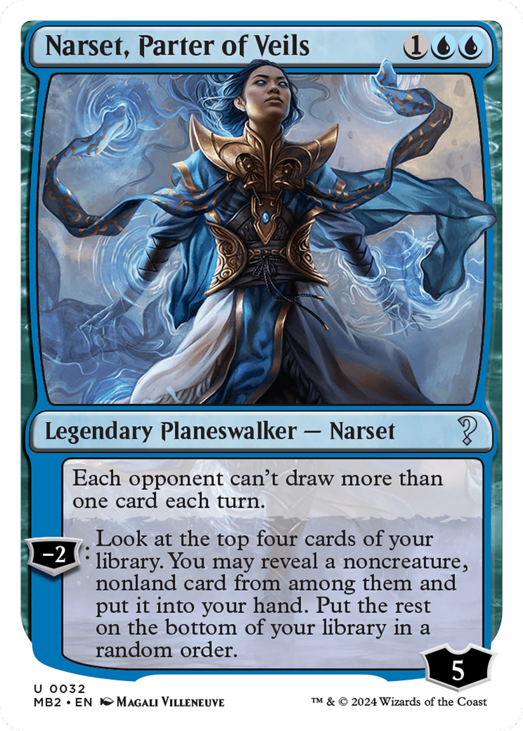 Narset, Parter of Veils (White Border) (MB2-032) - Mystery Booster 2