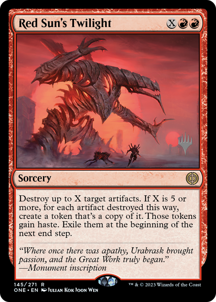 Red Sun's Twilight (PPONE-145P) - Phyrexia: All Will Be One Promos Foil