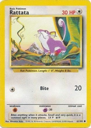 Rattata 061/102 Base Set - Common