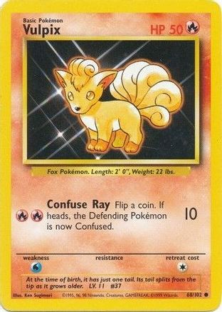Vulpix 068/102 Base Set - Common