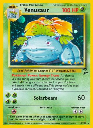 Venusaur 018/130 - Holofoil Base Set 2 - Holo Rare