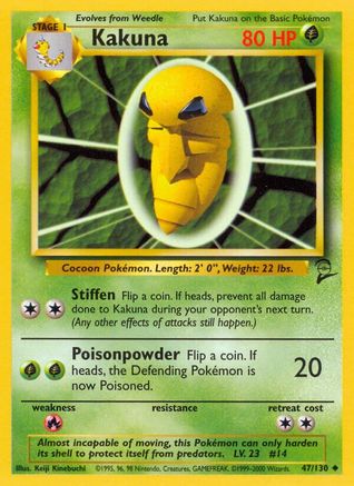 Kakuna 047/130 Base Set 2 - Uncommon