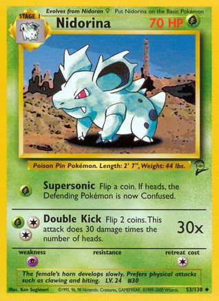Nidorina 053/130 Base Set 2 - Uncommon