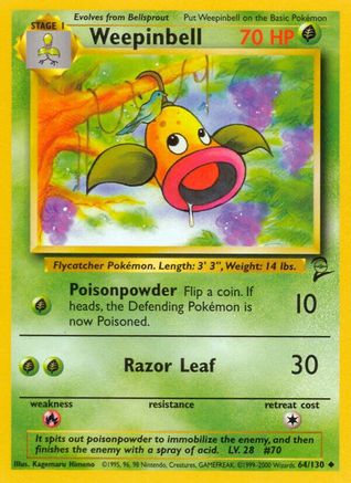 Weepinbell 064/130 Base Set 2 - Uncommon