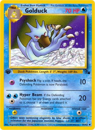 Golduck 035/62 - 1st Edition Fossil - Uncommon