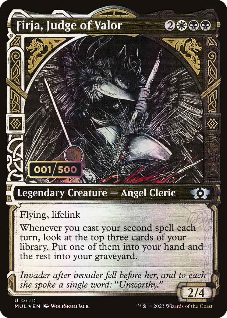 Firja, Judge of Valor (Serial Numbered) (MUL-170Z) - Multiverse Legends: (Showcase) Foil