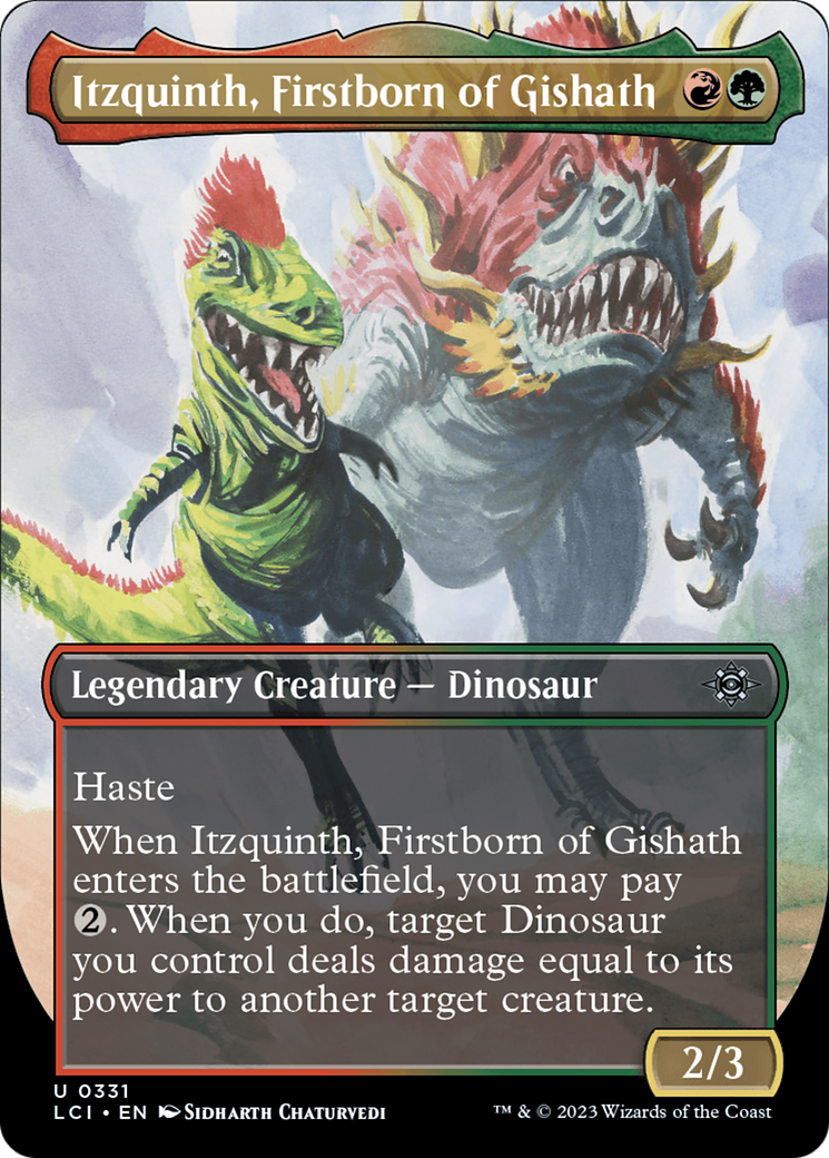 Itzquinth, Firstborn of Gishath (Borderless) (LCI-331) - The Lost Caverns of Ixalan Foil