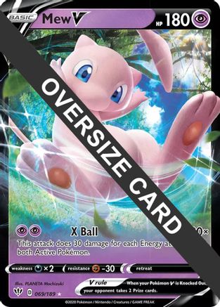 Mew V 069/189 - Holofoil Jumbo Cards - Promo