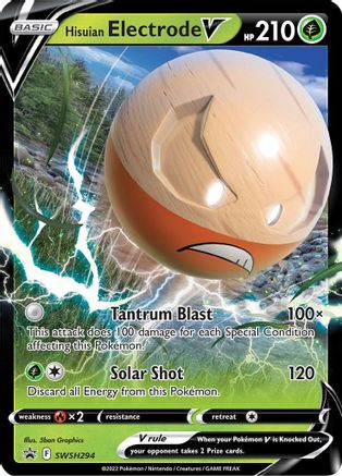 Hisuian Electrode V SWSH294 - Holofoil SWSH Sword & Shield Promo Cards - Promo