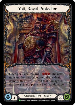 Yoji, Royal Protector - HER075 (HER075) - Flesh and Blood: Promo Cards Cold Foil