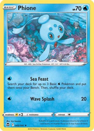 Phione 045/195 SWSH12 Silver Tempest - Rare