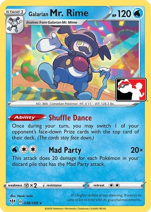 Galarian Mr. Rime 036 - Holofoil Prize Pack Series Cards - Rare