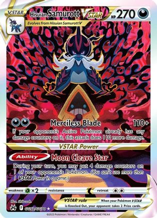 Hisuian Samurott VSTAR GG52/GG70 - Holofoil Crown Zenith Galarian Gallery - Ultra Rare
