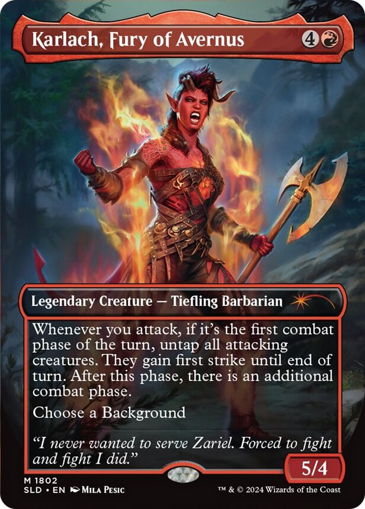 Karlach, Fury of Avernus (SLD-1802) - Secret Lair Drop (Borderless) Foil