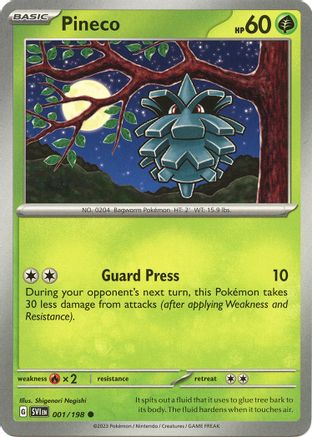 Pineco 001/198 SV01 Scarlet & Violet Base Set - Common