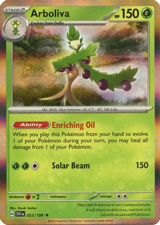 Arboliva 023/198 - Holofoil SV01 Scarlet & Violet Base Set - Rare