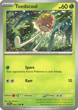 Toedscool 025/198 SV01 Scarlet & Violet Base Set - Common