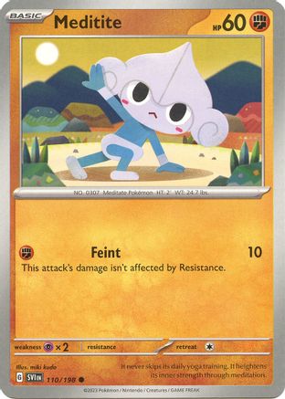 Meditite 110/198 - Reverse Holofoil SV01 Scarlet & Violet Base Set - Common