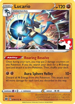 Lucario 079/172 Prize Pack Series Cards - Rare