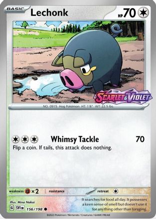 Lechonk 156/198 - Reverse Holofoil Miscellaneous Cards & Products - Common