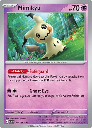 Mimikyu 097/193 - Holofoil SV02 Paldea Evolved - Rare
