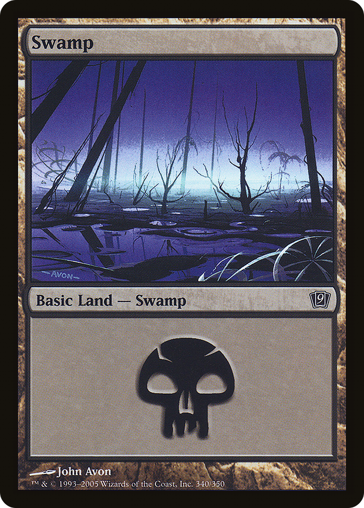 Swamp (9ED-340★) - 9th Edition