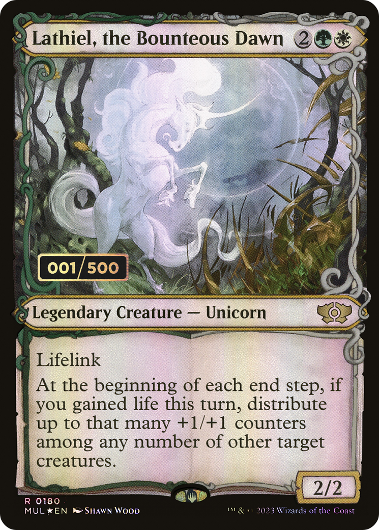 Lathiel, the Bounteous Dawn (Serial Numbered) (MUL-180Z) - Multiverse Legends: (Showcase) Foil