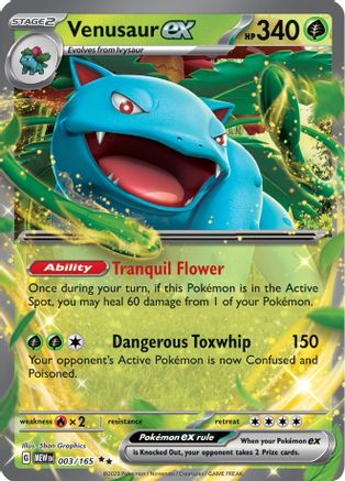 Venusaur ex 003/165 - Holofoil SV Scarlet & Violet 151 - Double Rare