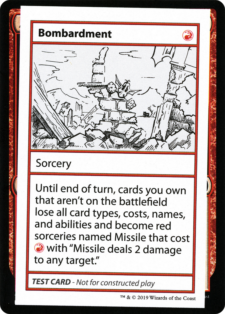 Bombardment (No PW Symbol) (CMB1-) - Mystery Booster Playtest Cards 2021