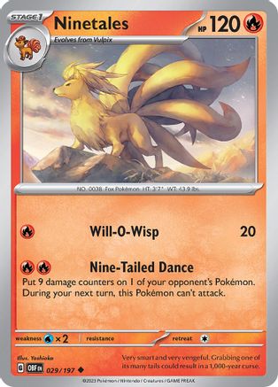 Ninetales 029/197 SV03 Obsidian Flames - Uncommon