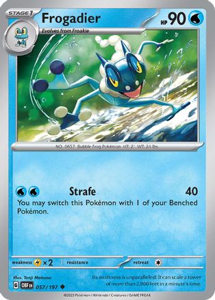 Frogadier 057/197 - Reverse Holofoil SV03 Obsidian Flames - Uncommon
