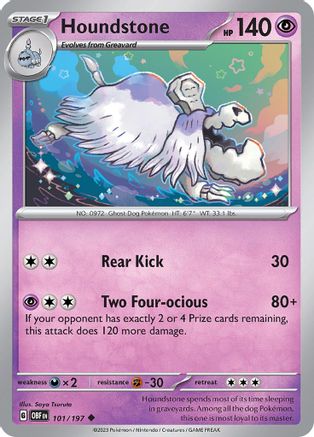 Houndstone 101/197 SV03 Obsidian Flames - Uncommon