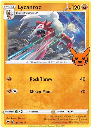 Lycanroc 095/185 Trick or Trade BOOster Bundle 2023 - Rare