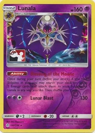 Lunala 102 - Reverse Holofoil League & Championship Cards - Holo Rare