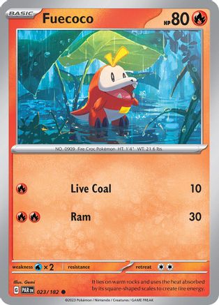 Fuecoco 023/182 - Reverse Holofoil SV04 Paradox Rift - Common