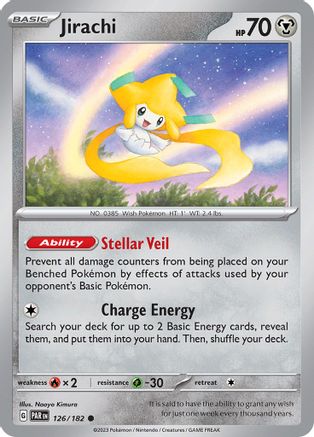 Jirachi 126/182 - Reverse Holofoil SV04 Paradox Rift - Common